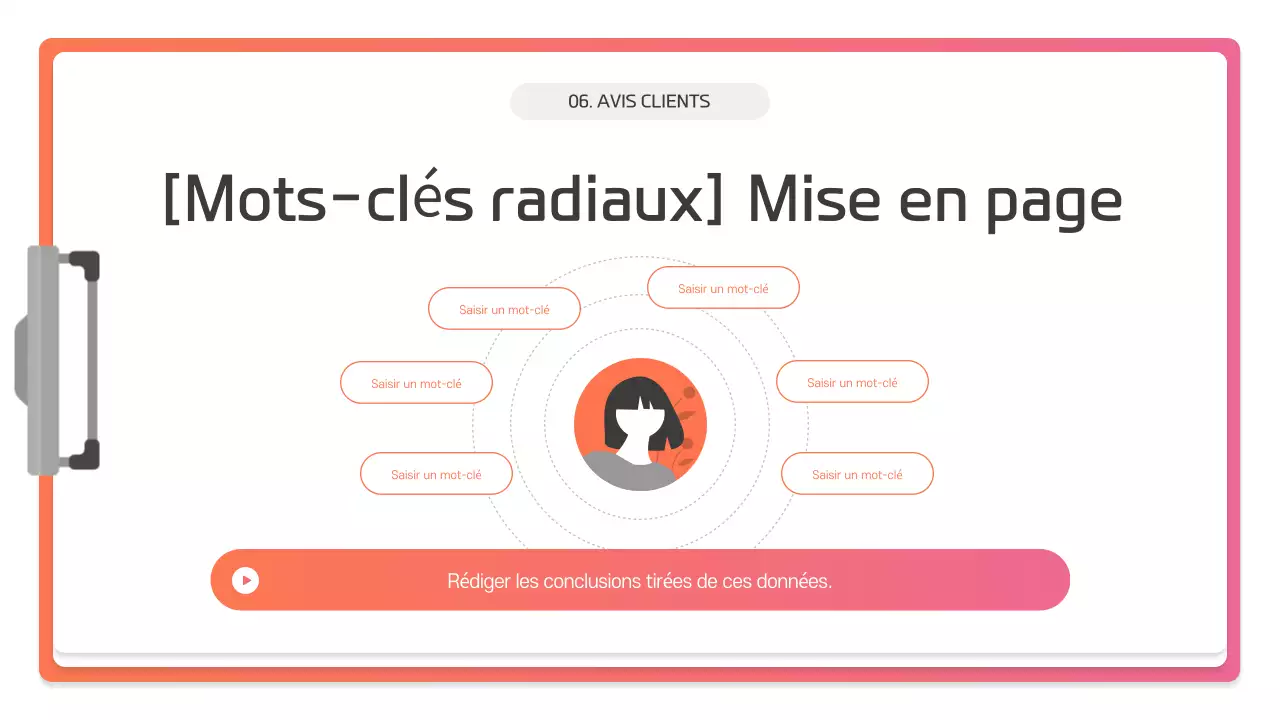 Description de la présentation moderne rose