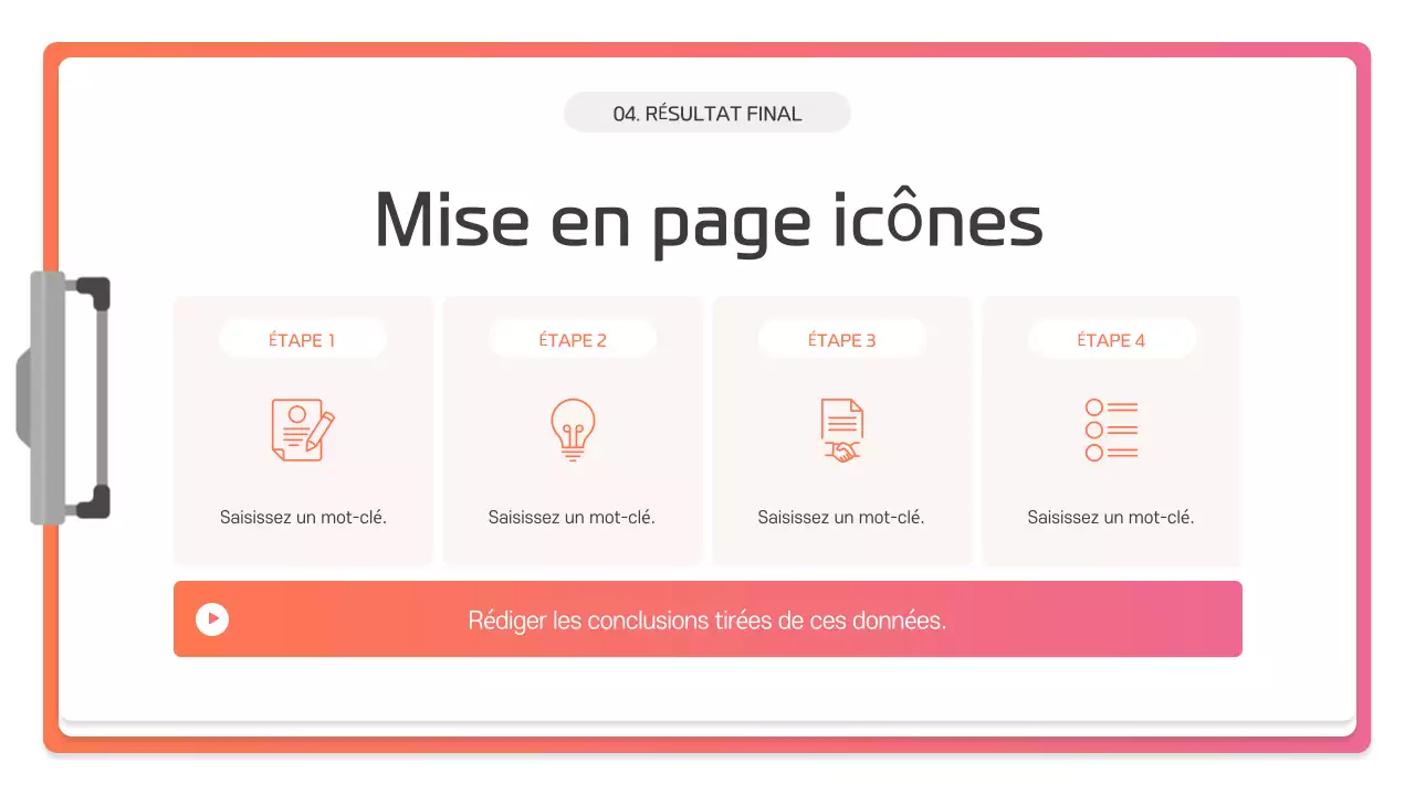 Description de la présentation moderne rose