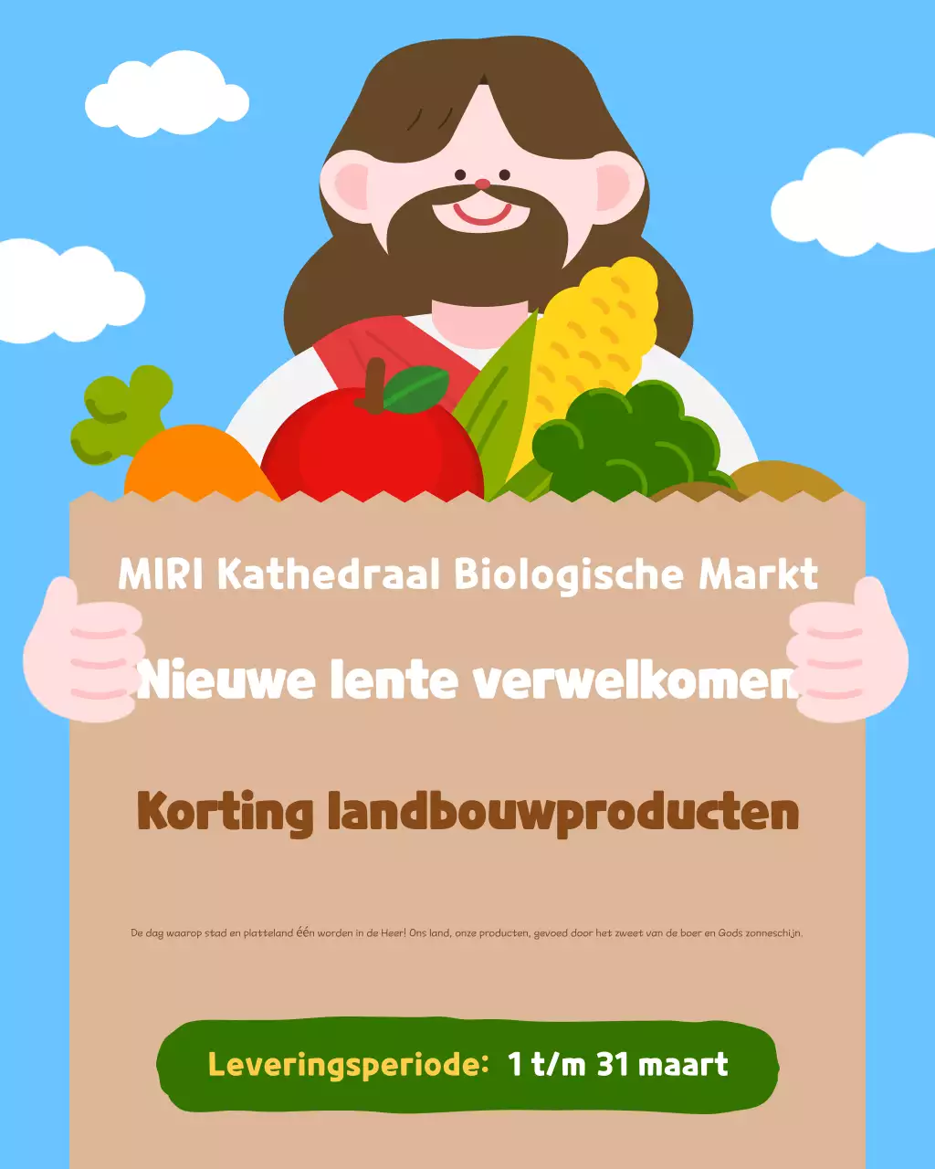 Hemelsblauwe schattige landbouwproducten te koop