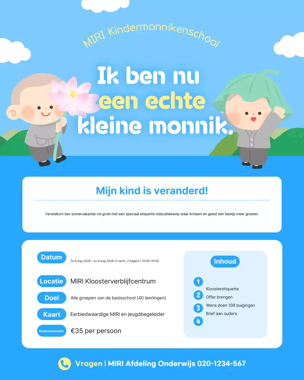 Gids voor het Sky Blue Baby Educatiekamp