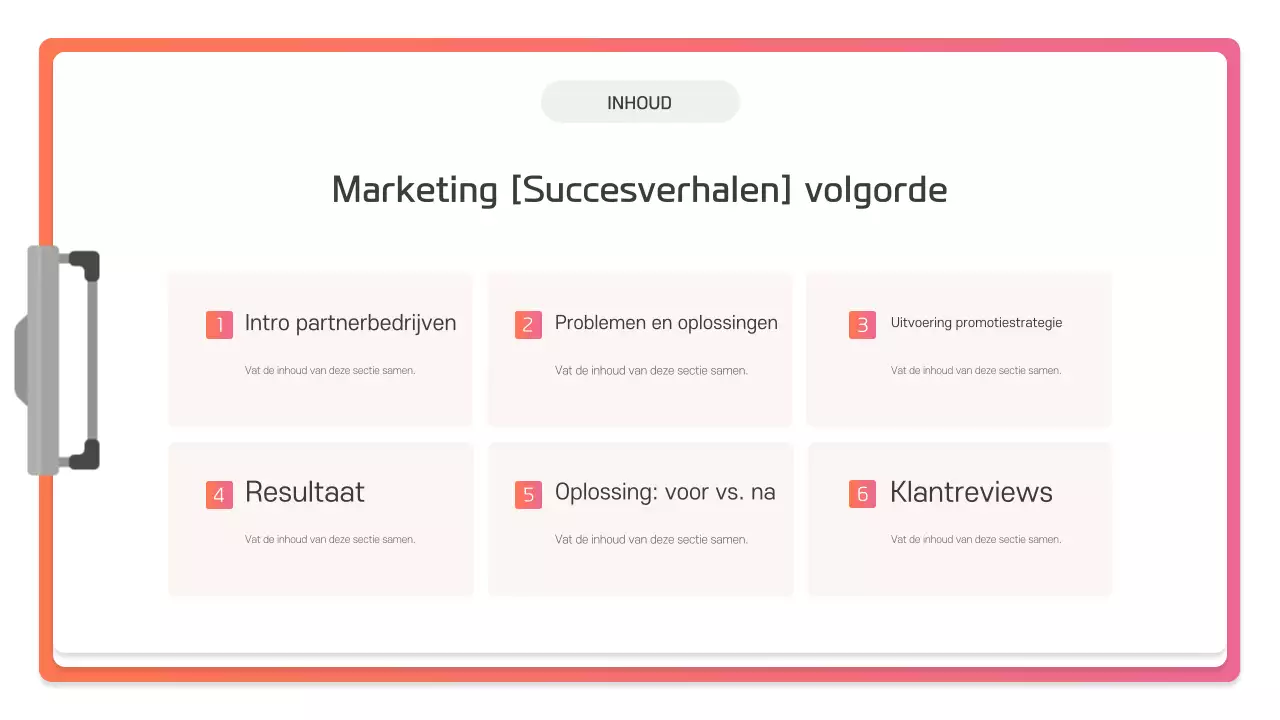 Presentatiebeschrijving van Pink Modern