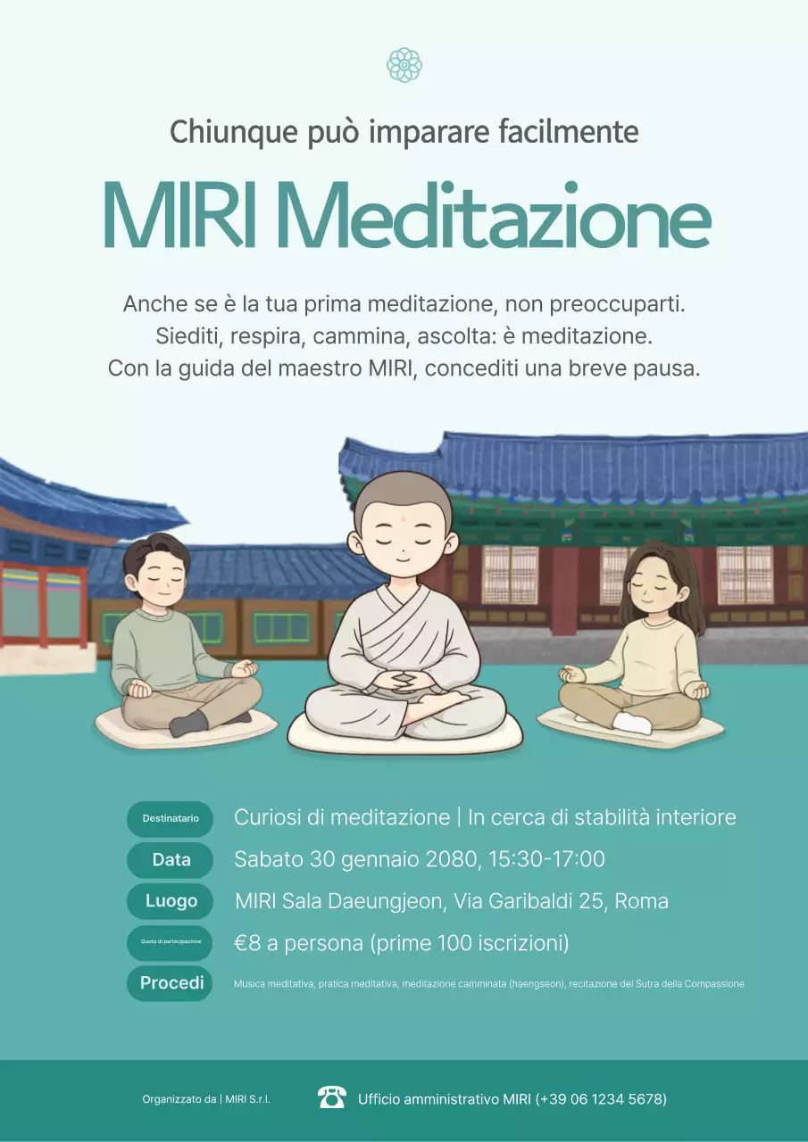 Promozione del corso di meditazione tradizionale Mint
