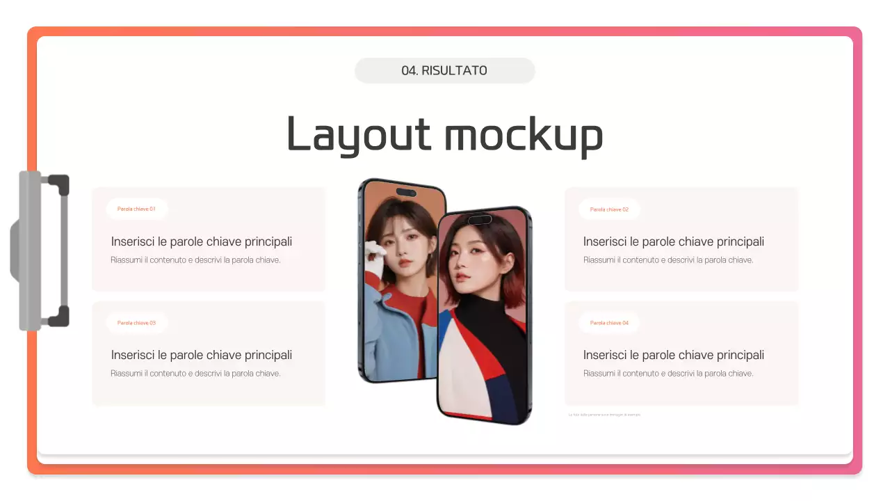 Descrizione della presentazione moderna rosa