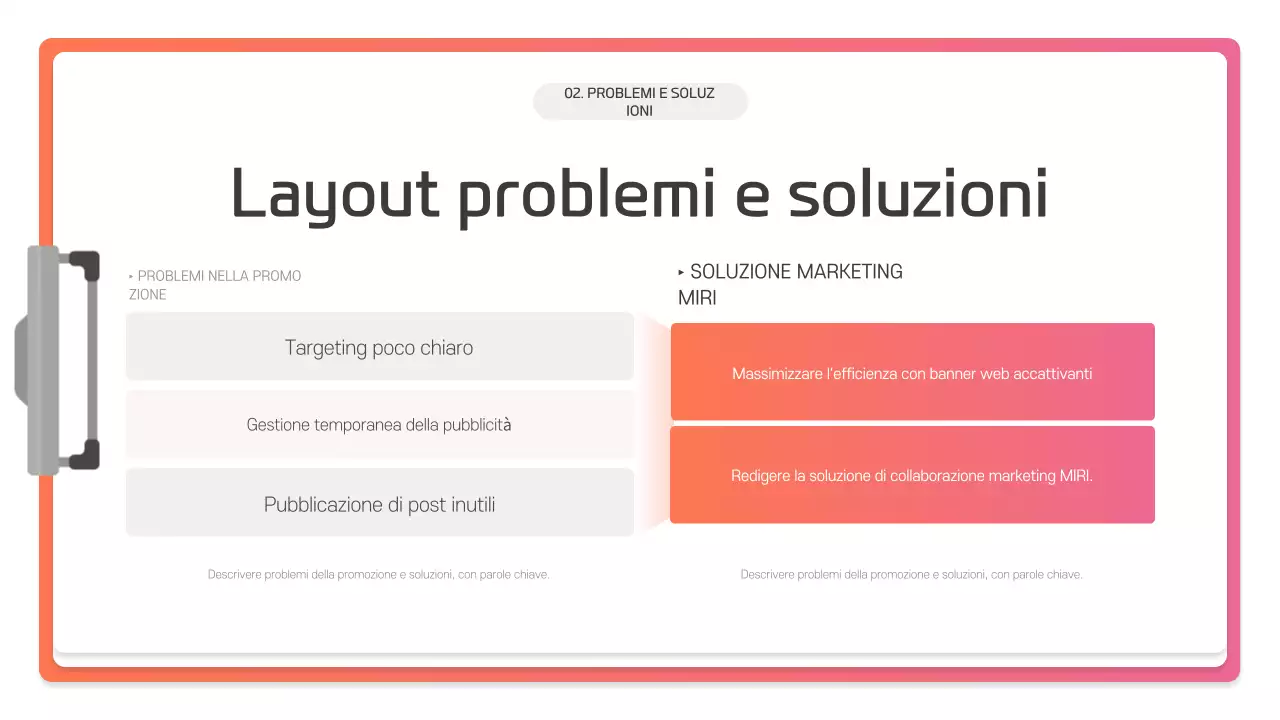 Descrizione della presentazione moderna rosa