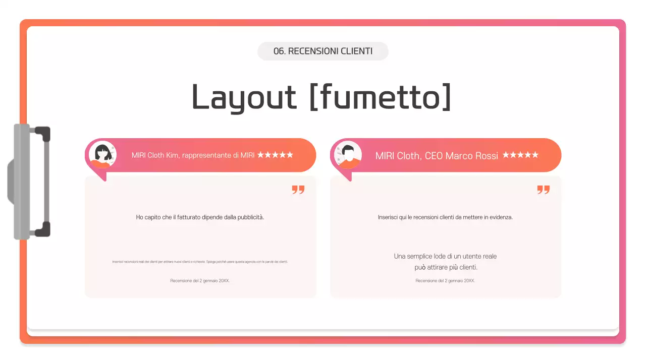 Descrizione della presentazione moderna rosa