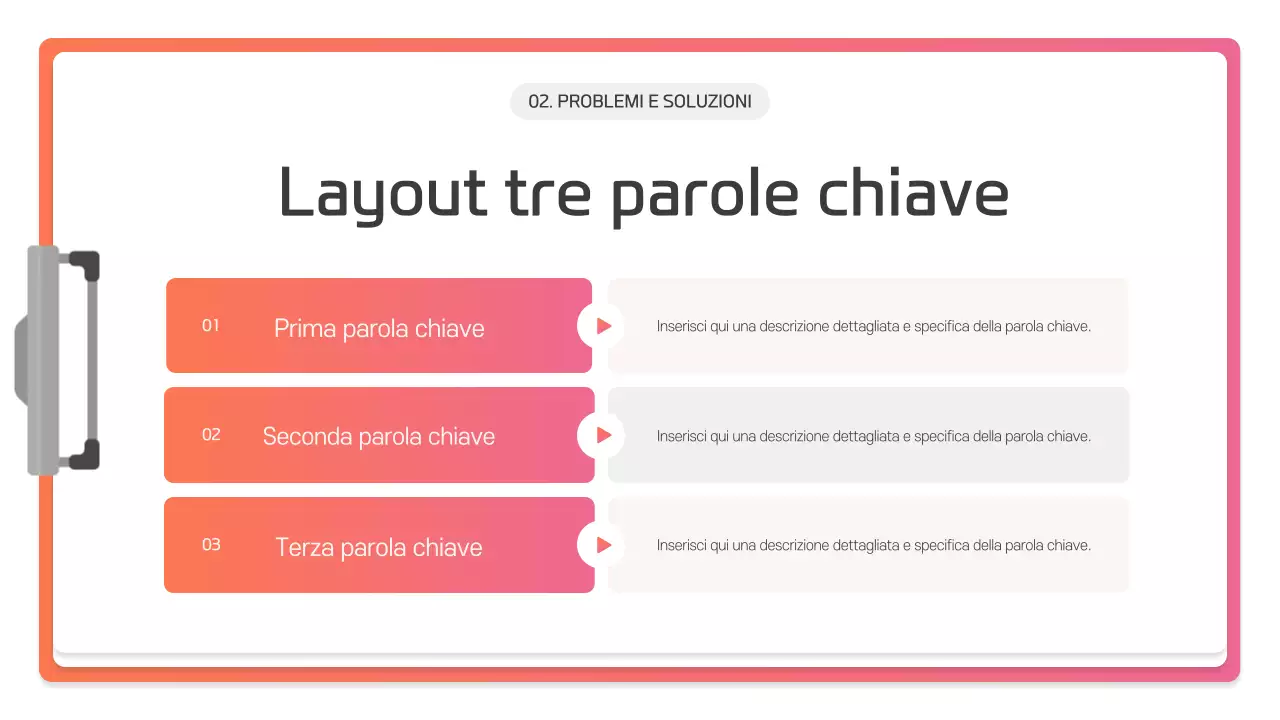 Descrizione della presentazione moderna rosa