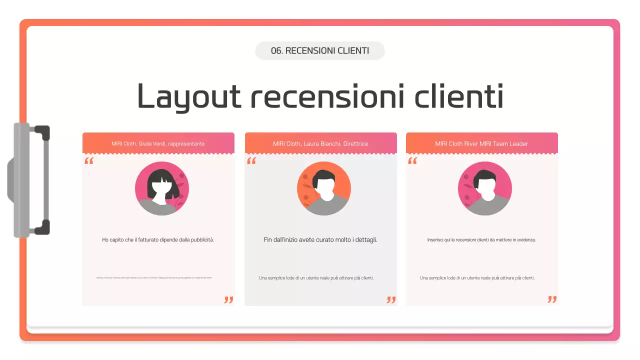 Descrizione della presentazione moderna rosa