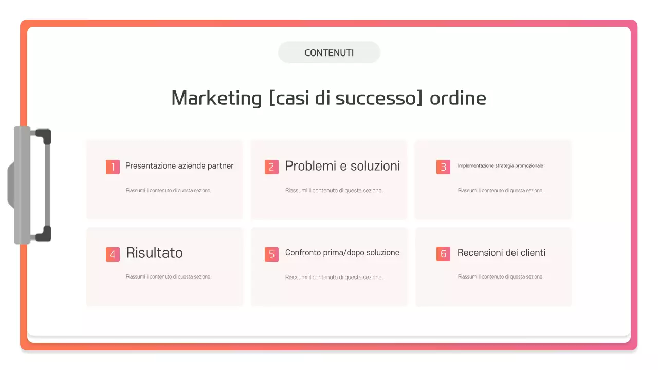 Descrizione della presentazione moderna rosa