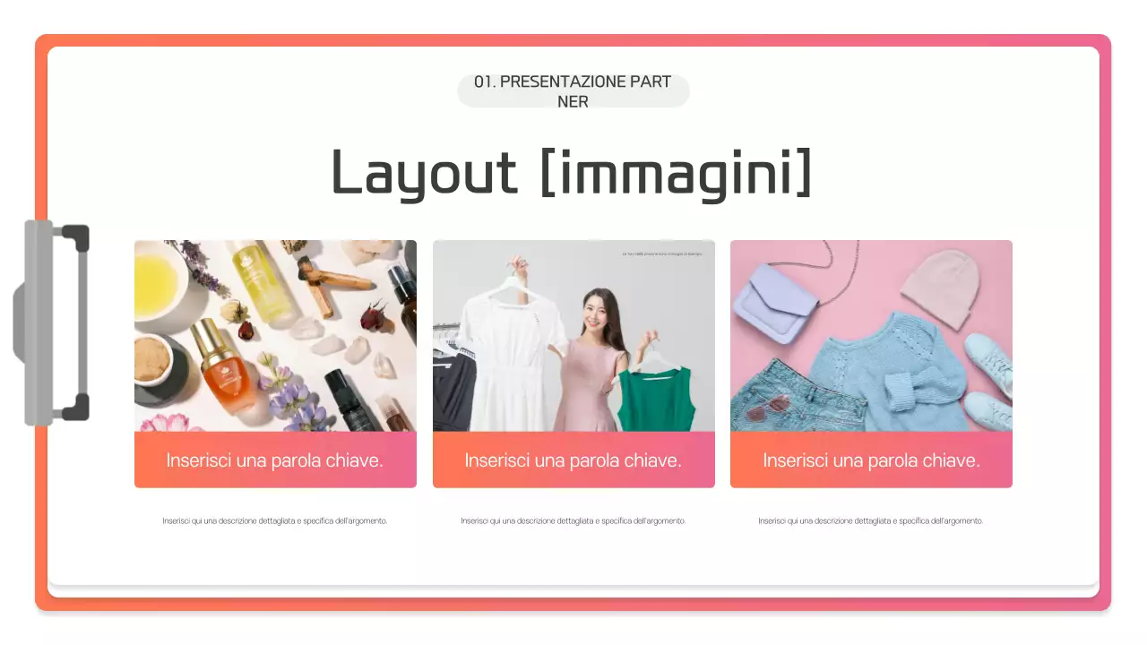 Descrizione della presentazione moderna rosa