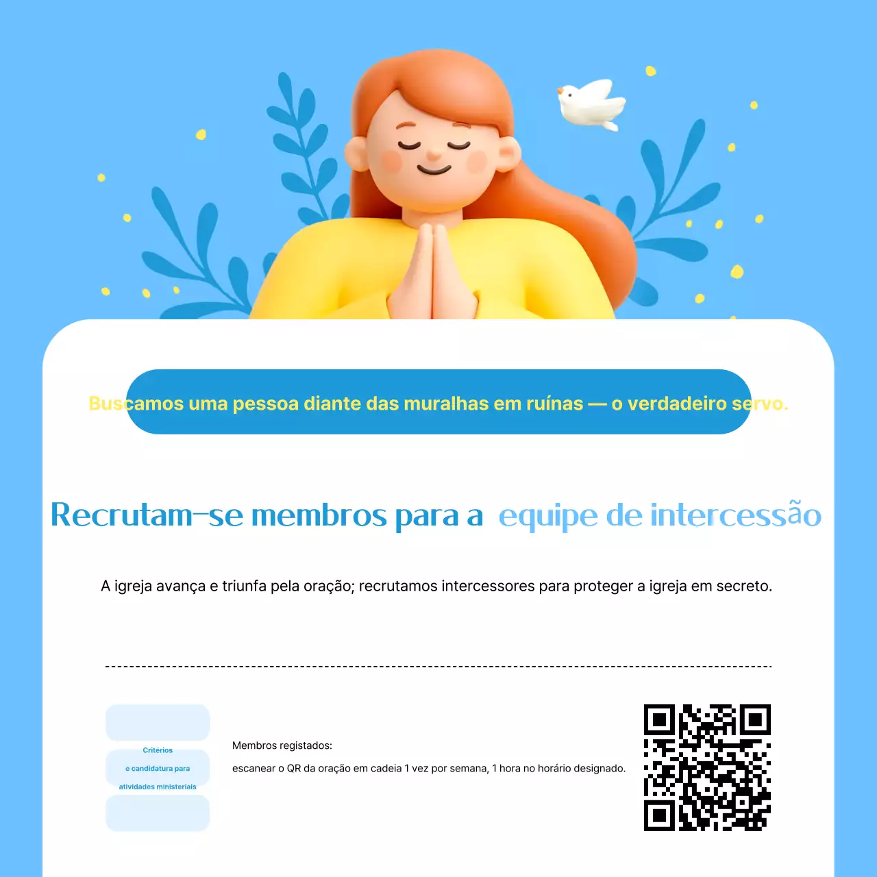 Anúncio de Recrutamento Simples da Sky Blue