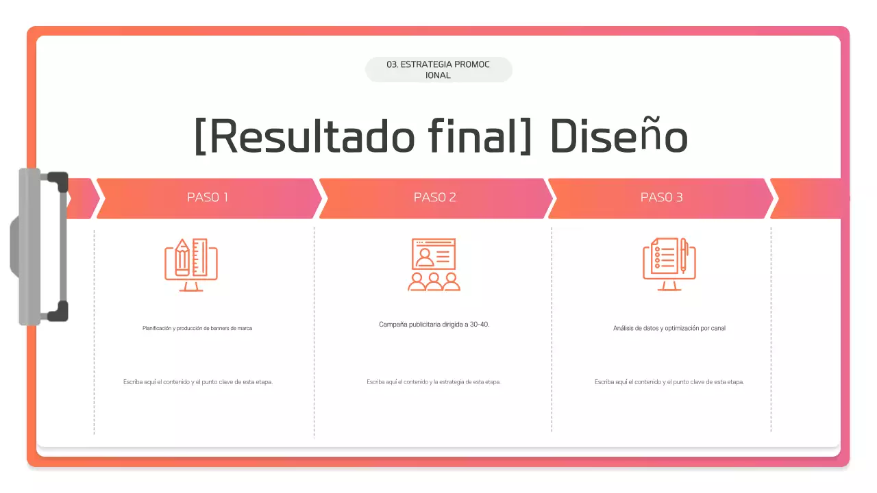 Descripción de la presentación moderna rosa