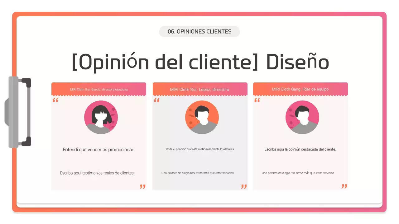 Descripción de la presentación moderna rosa