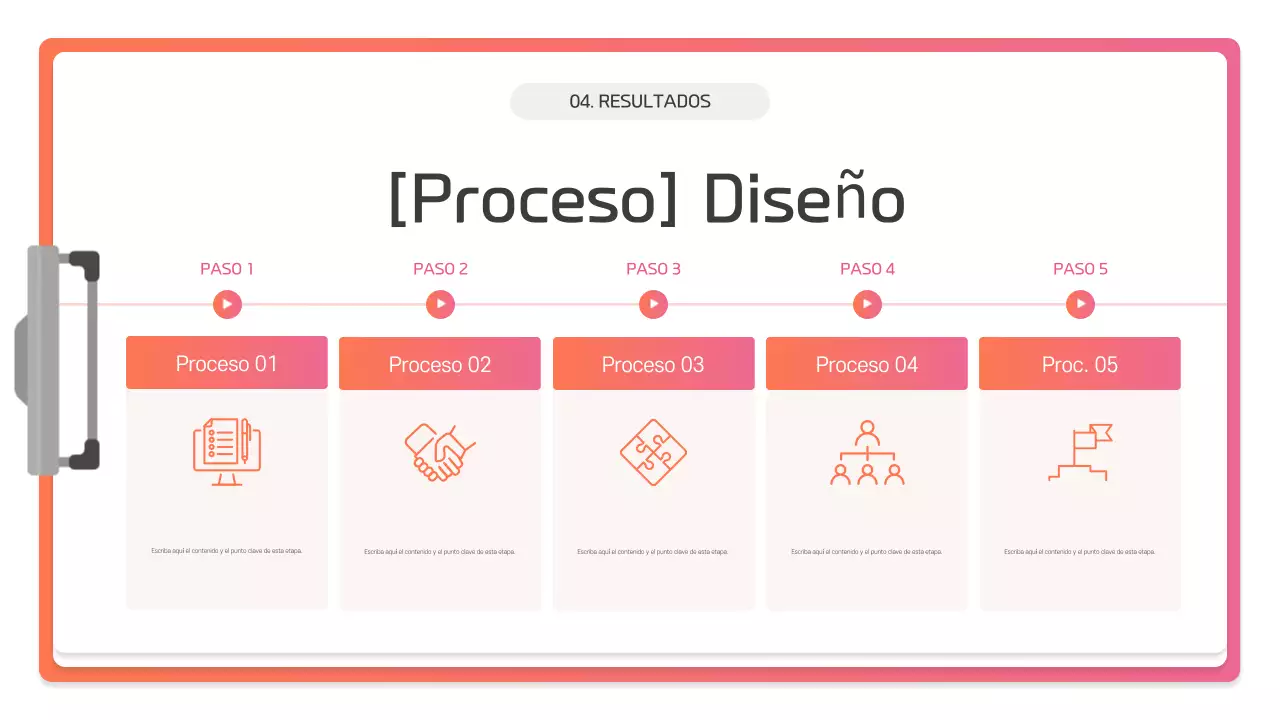 Descripción de la presentación moderna rosa