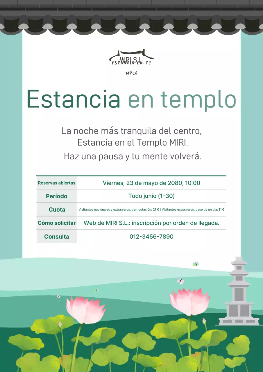 Guía de estancia en el templo tradicional de Mint