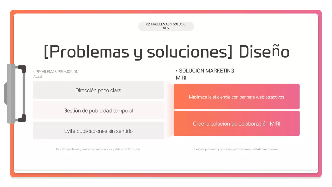 Descripción de la presentación moderna rosa