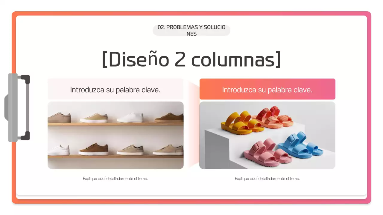 Descripción de la presentación moderna rosa