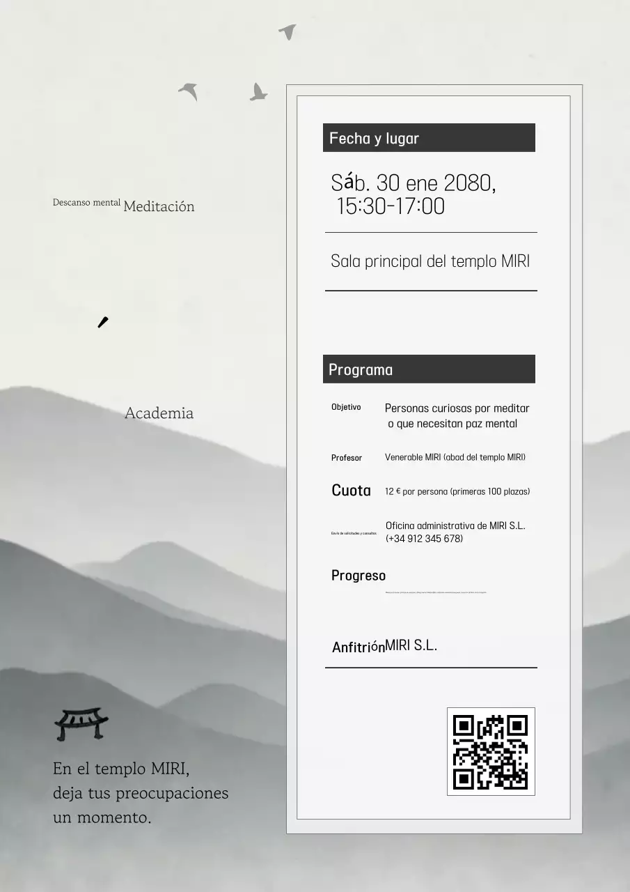 Guía del programa de meditación budista tradicional Gray