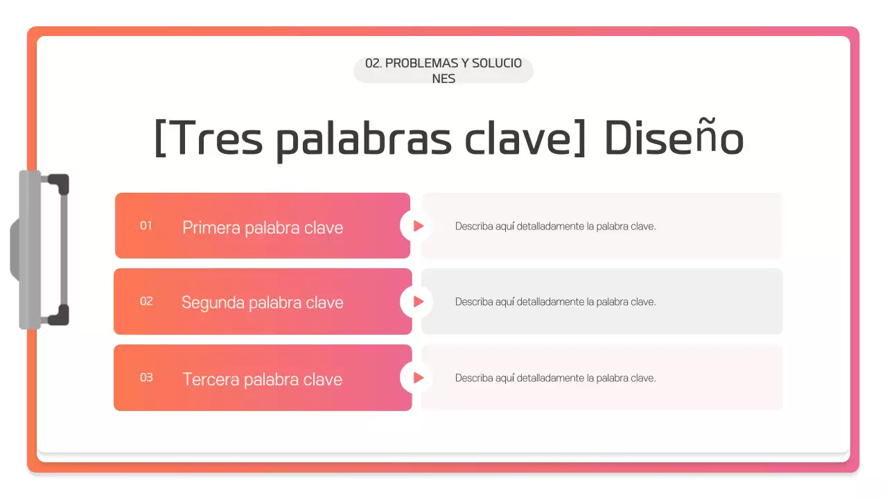 Descripción de la presentación moderna rosa