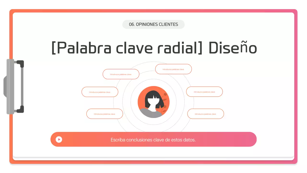 Descripción de la presentación moderna rosa