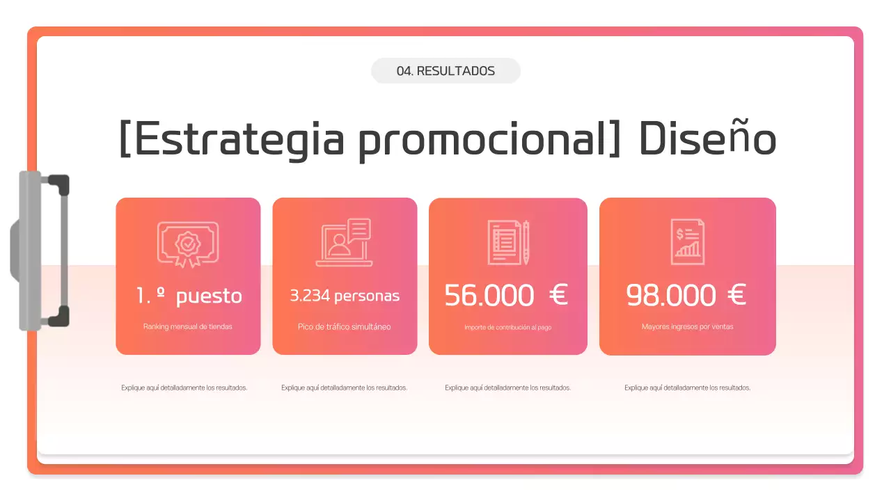 Descripción de la presentación moderna rosa