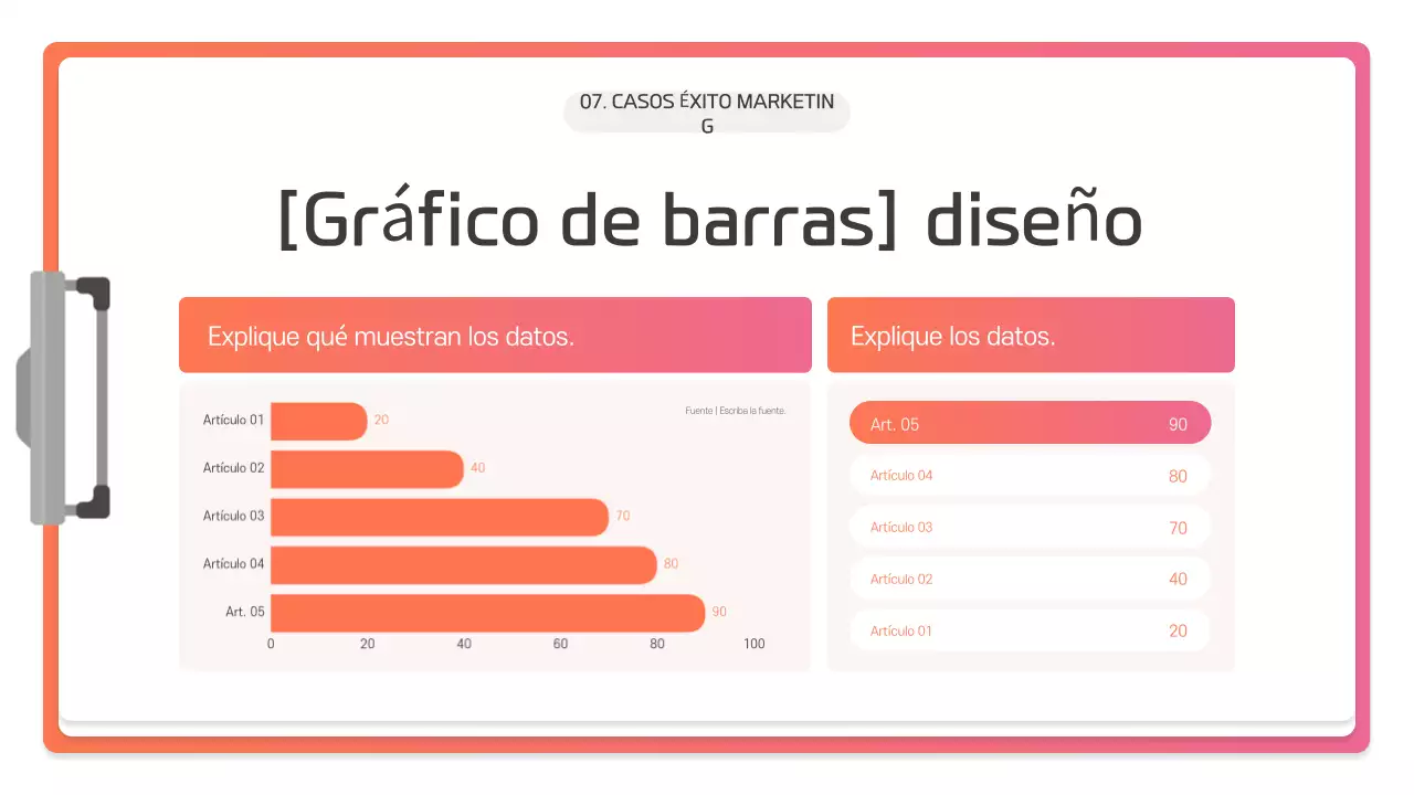 Descripción de la presentación moderna rosa