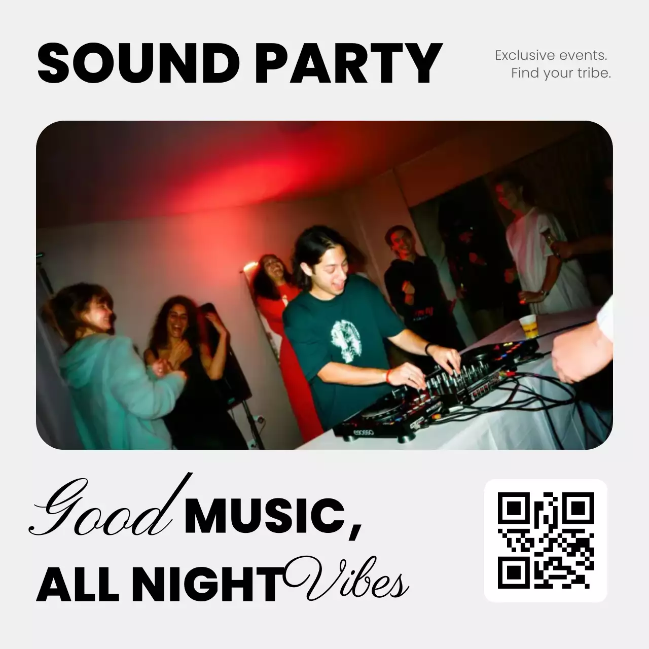 Red Retro Music Event Social Media Square