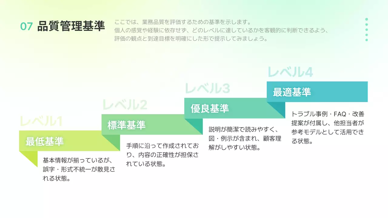 カラフル シンプル ビジネス マニュアル