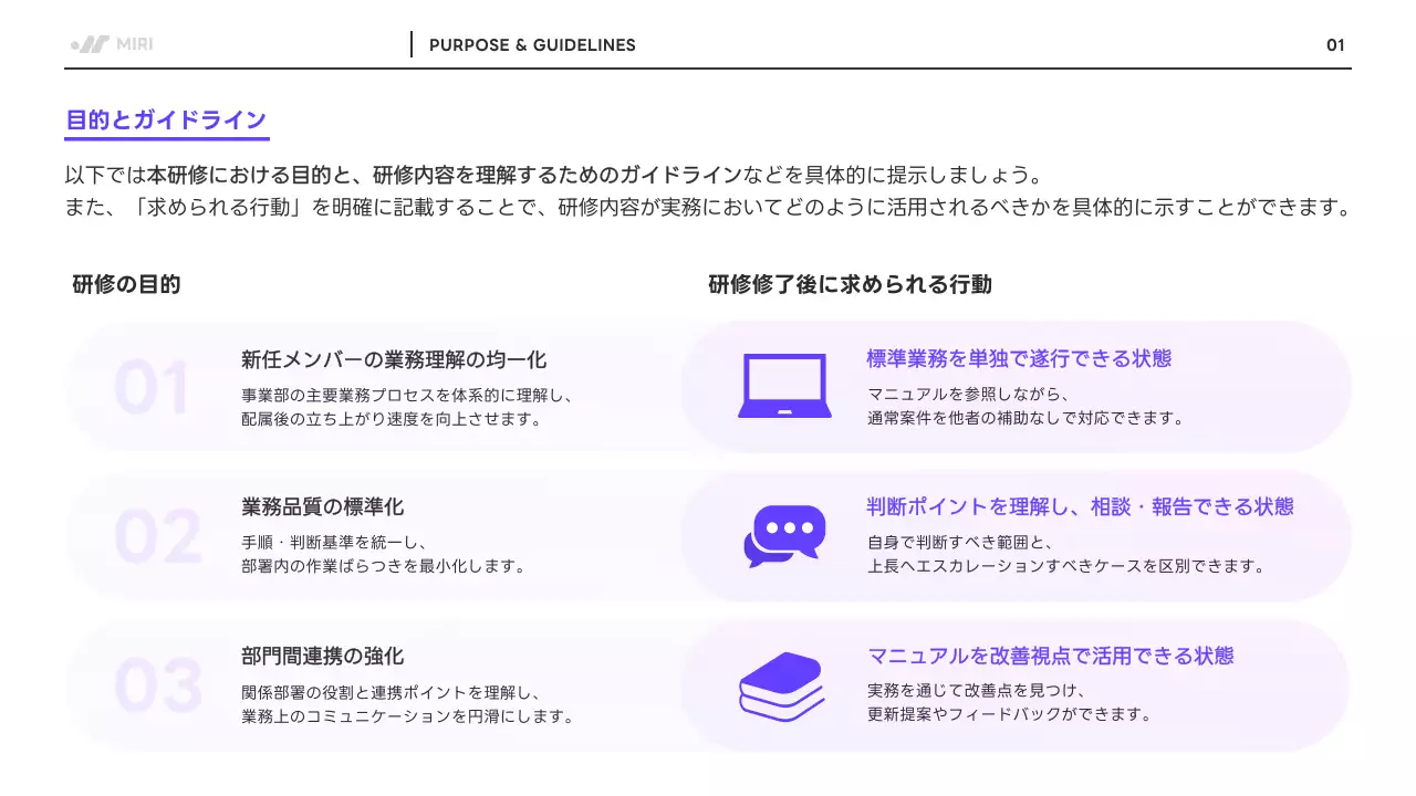 紫 モダン 業務 マニュアル