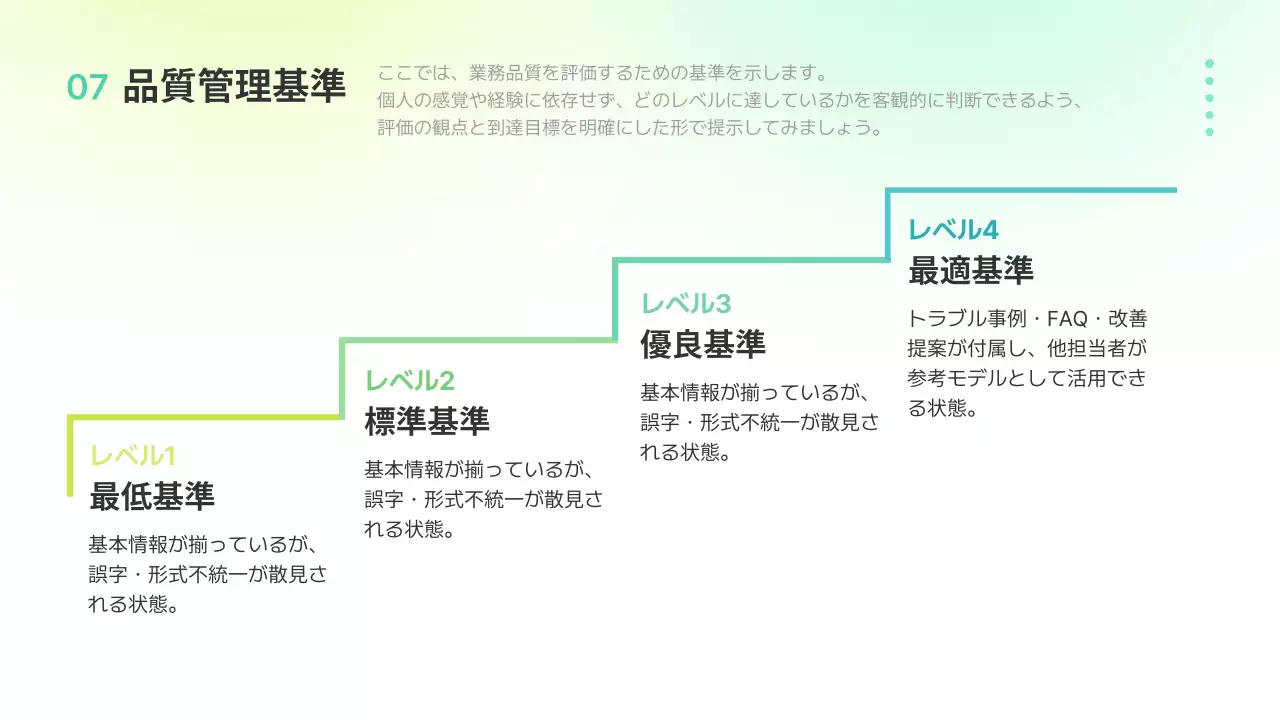 カラフル シンプル ビジネス マニュアル