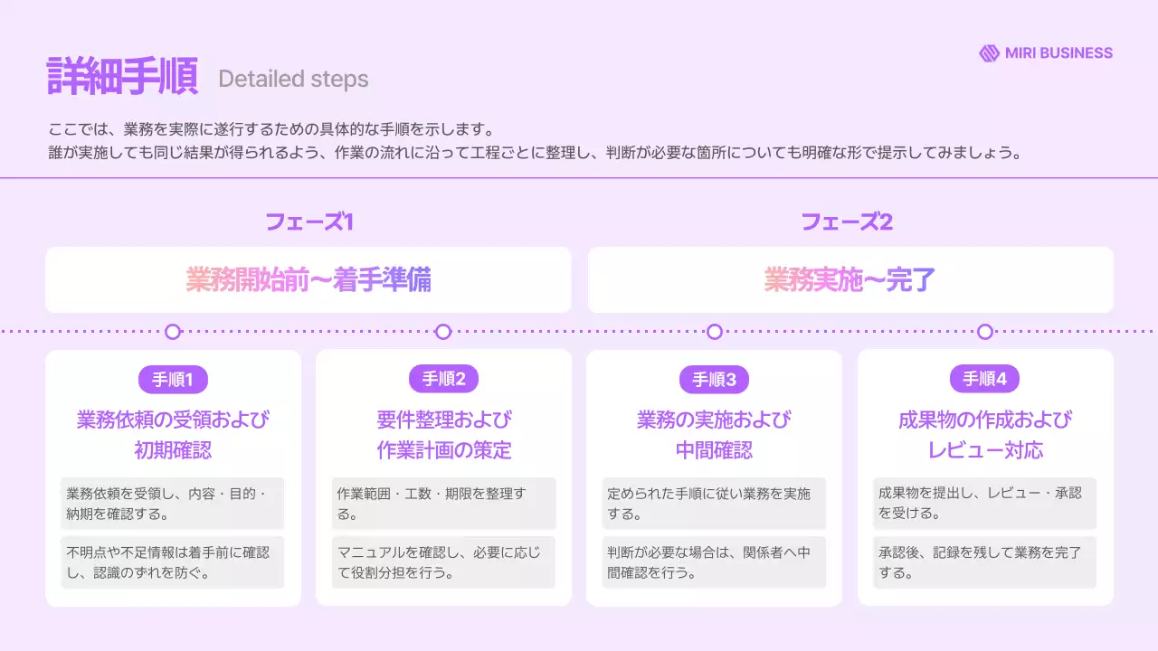 紫 モダン ビジネス ドキュメント