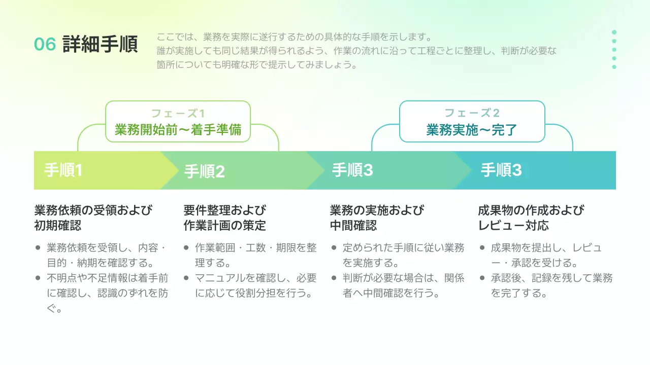 カラフル シンプル ビジネス マニュアル