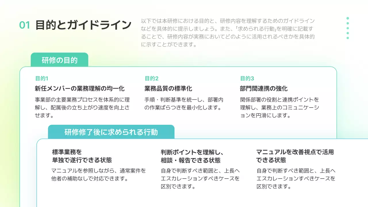 カラフル シンプル ビジネス マニュアル