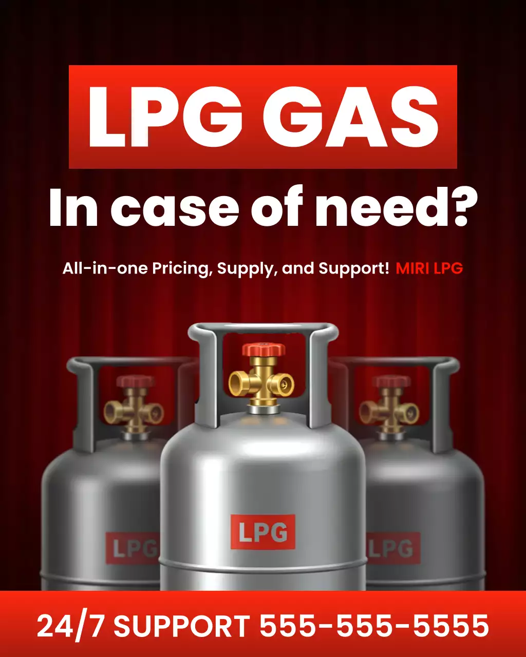 red modern gas promotion