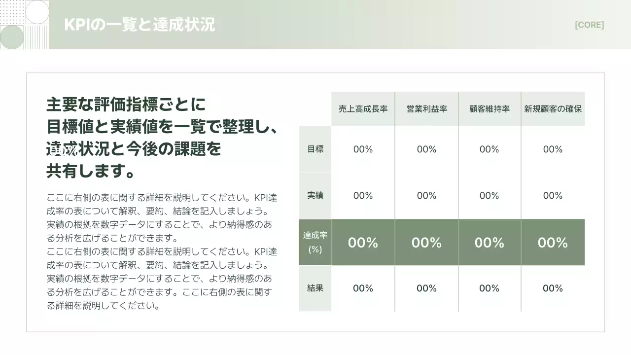 グリーン シンプル ビジネス 提案書
