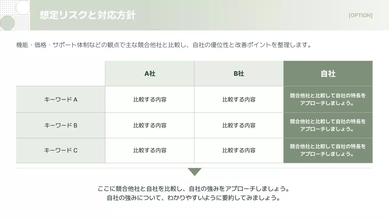 グリーン シンプル ビジネス 提案書