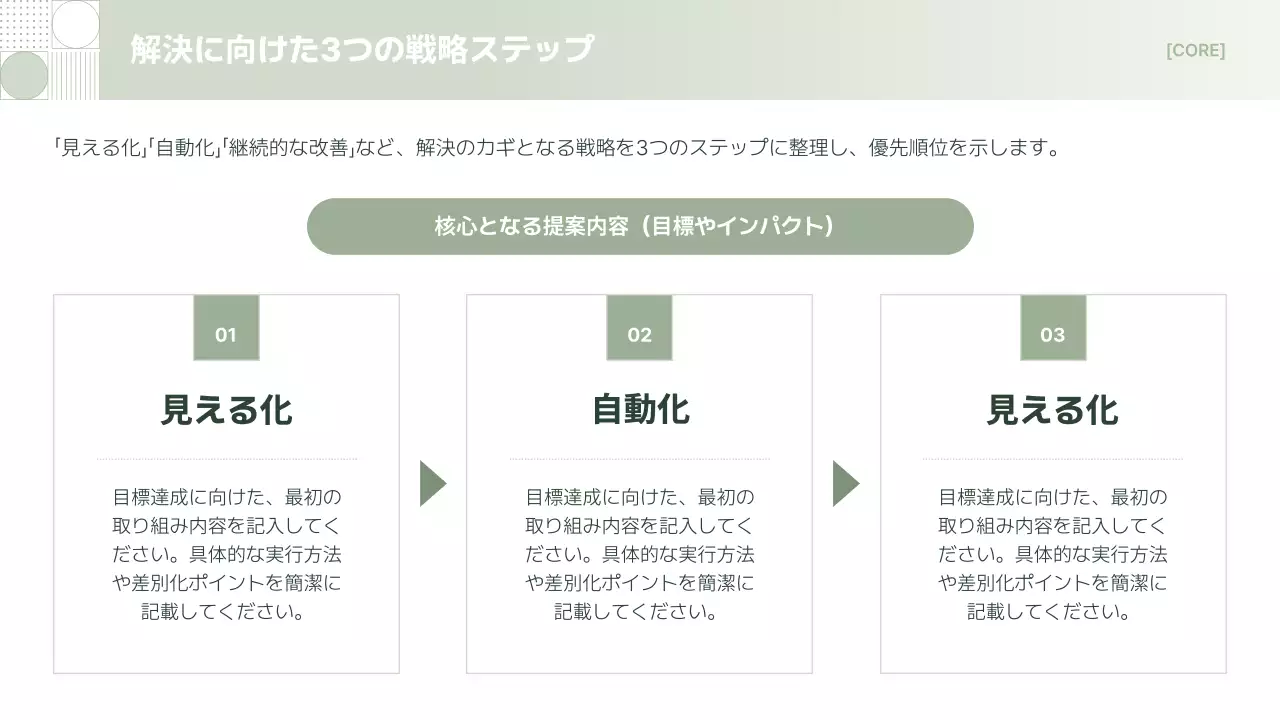 グリーン シンプル ビジネス 提案書