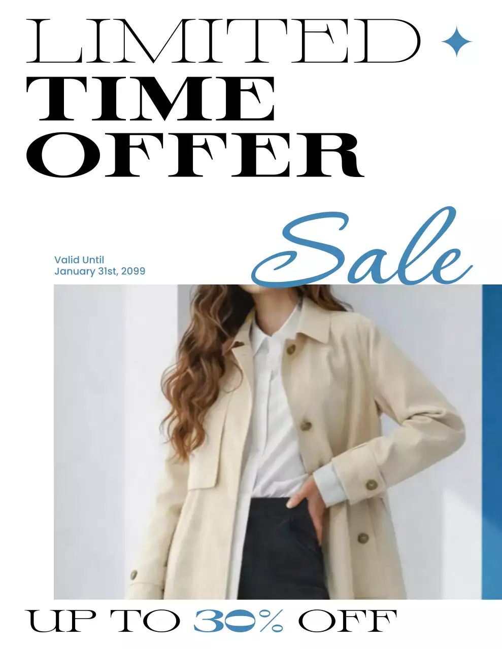 베이지색 모던 패션 프로모션