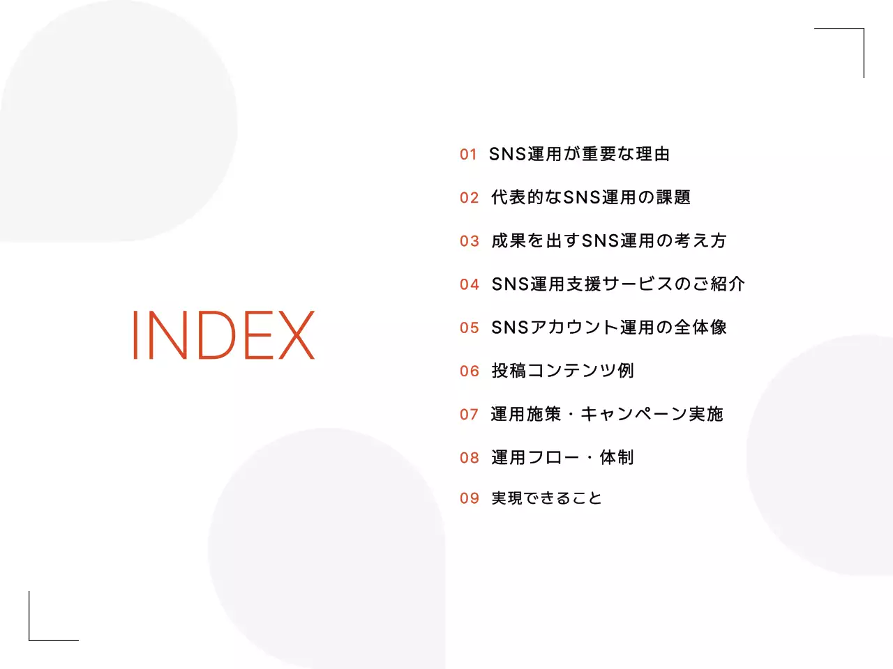 オレンジ シンプル エスエヌエス 資料
