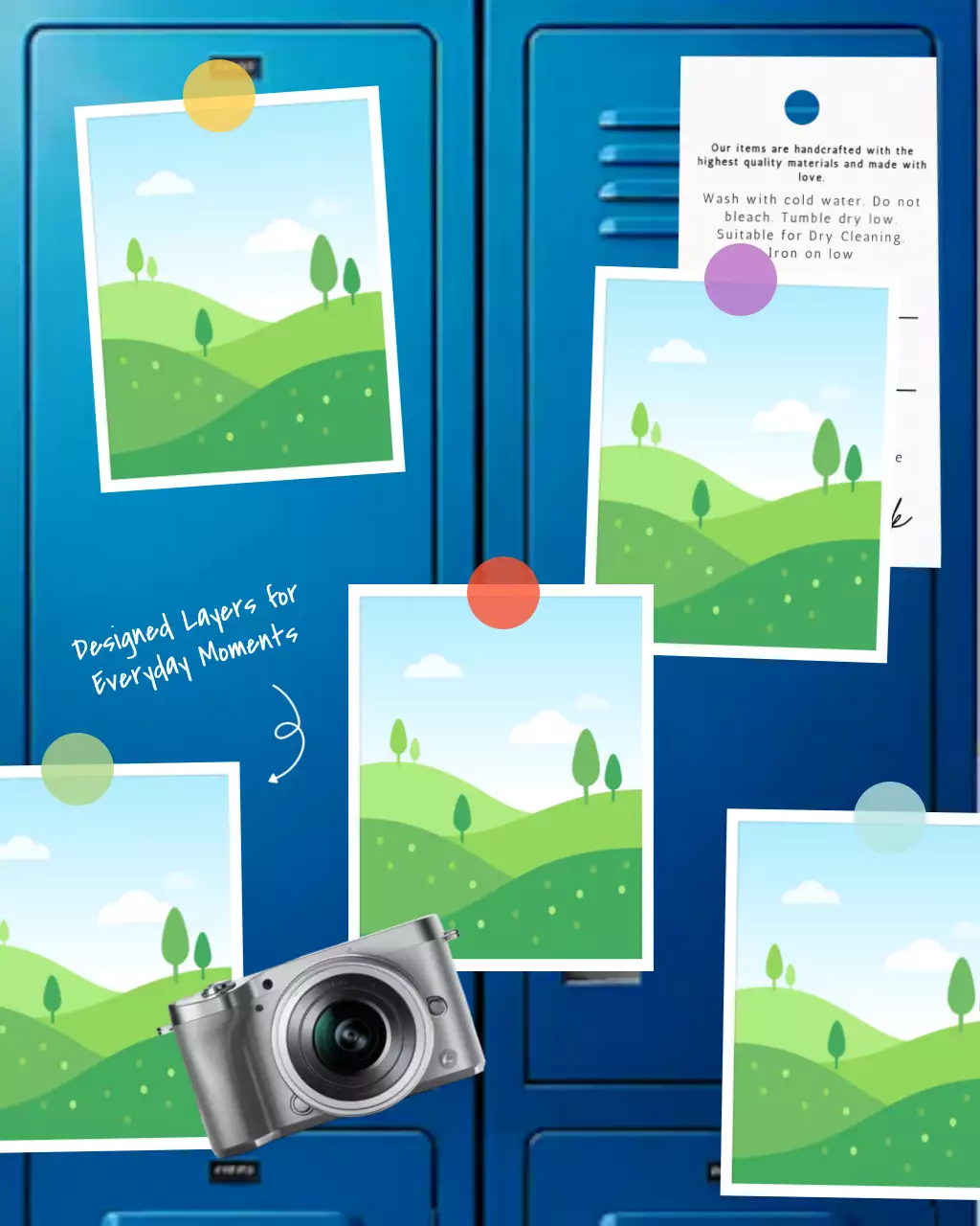 Layered Photo Collage Design Template