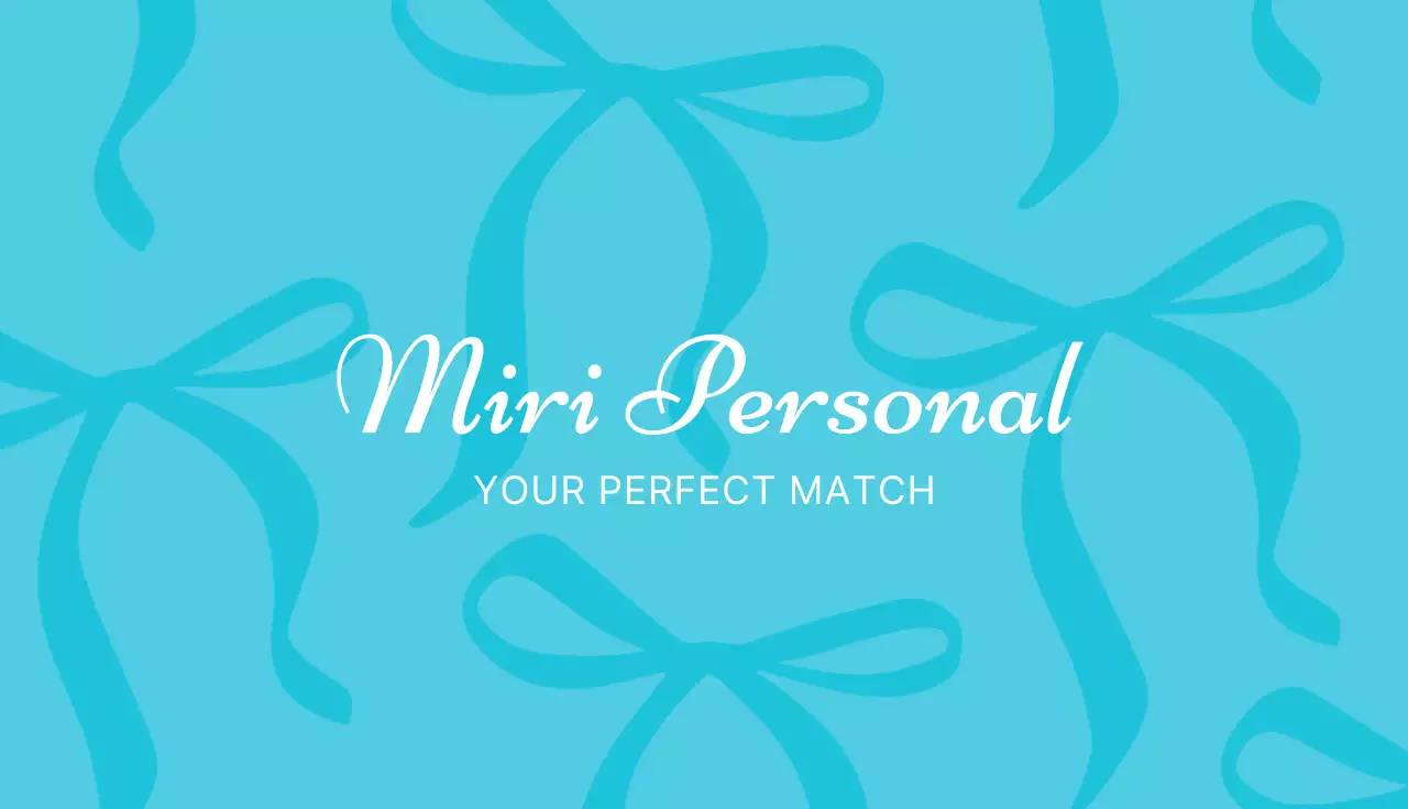 하늘색 모던 홍보 명함