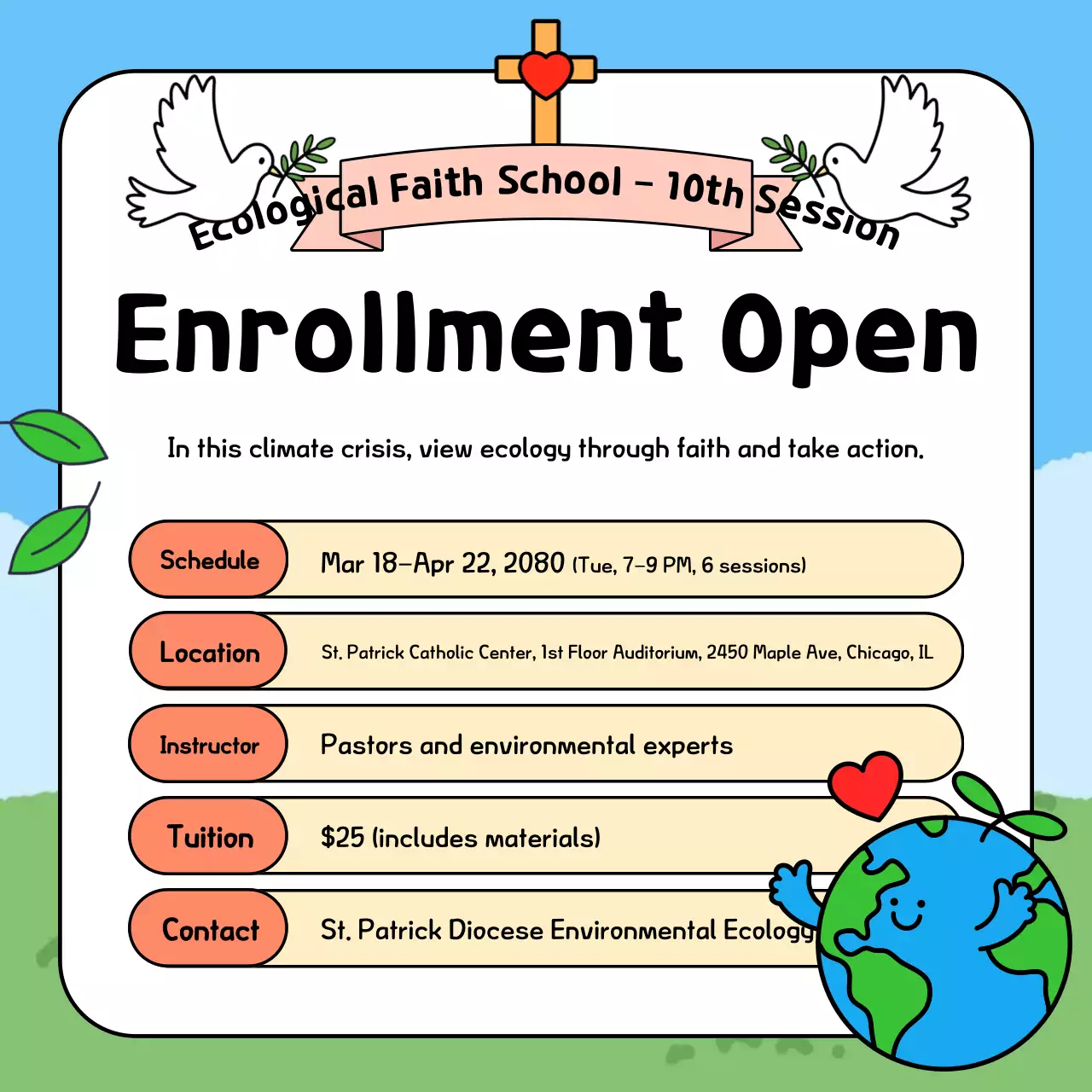 Recrutamento de Educação Simples Sky Blue