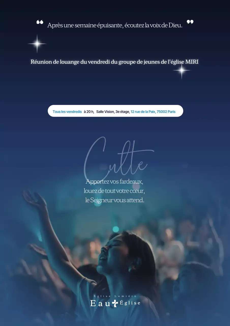 Guide du culte moderne bleu