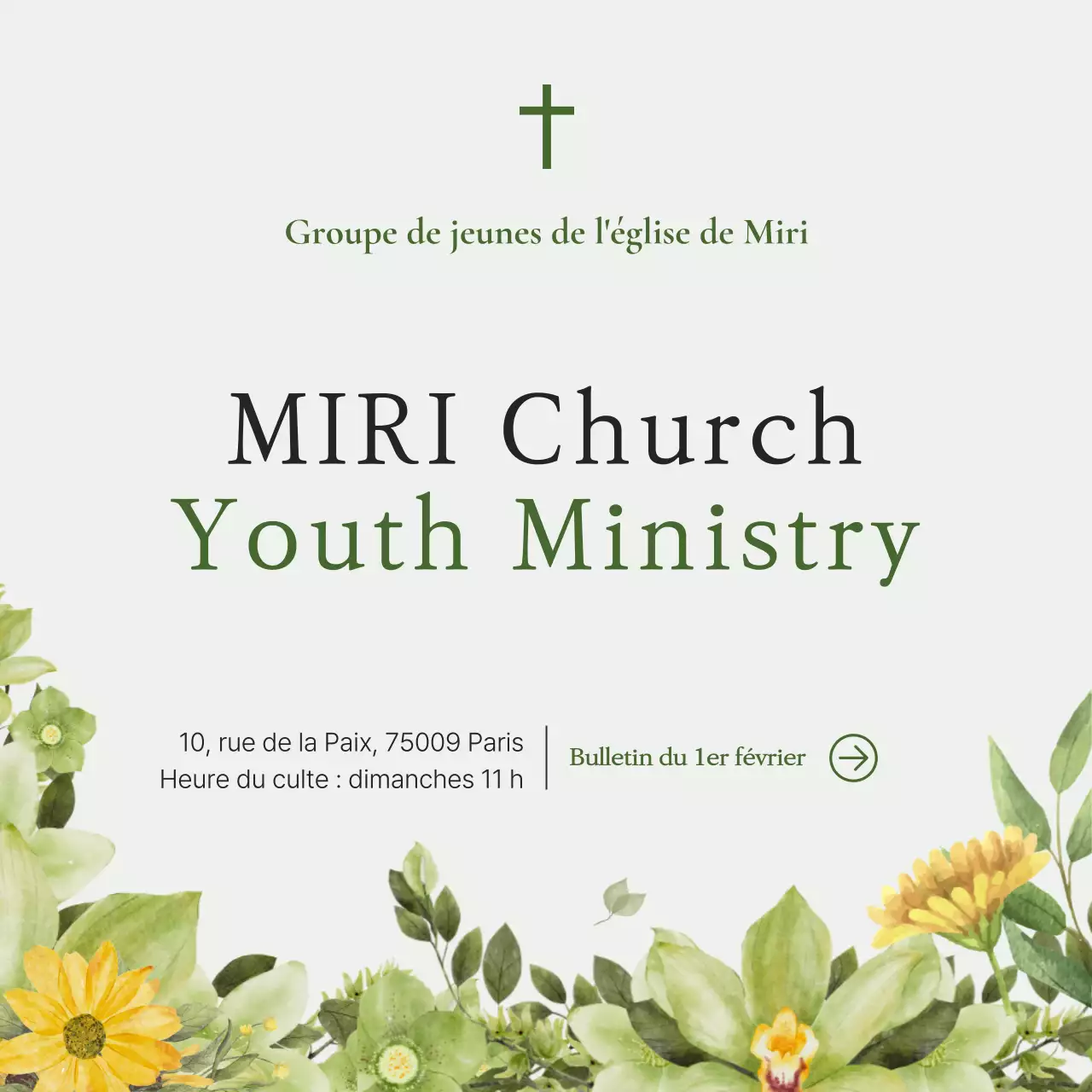 Bulletin de l'Église Verte et Propre