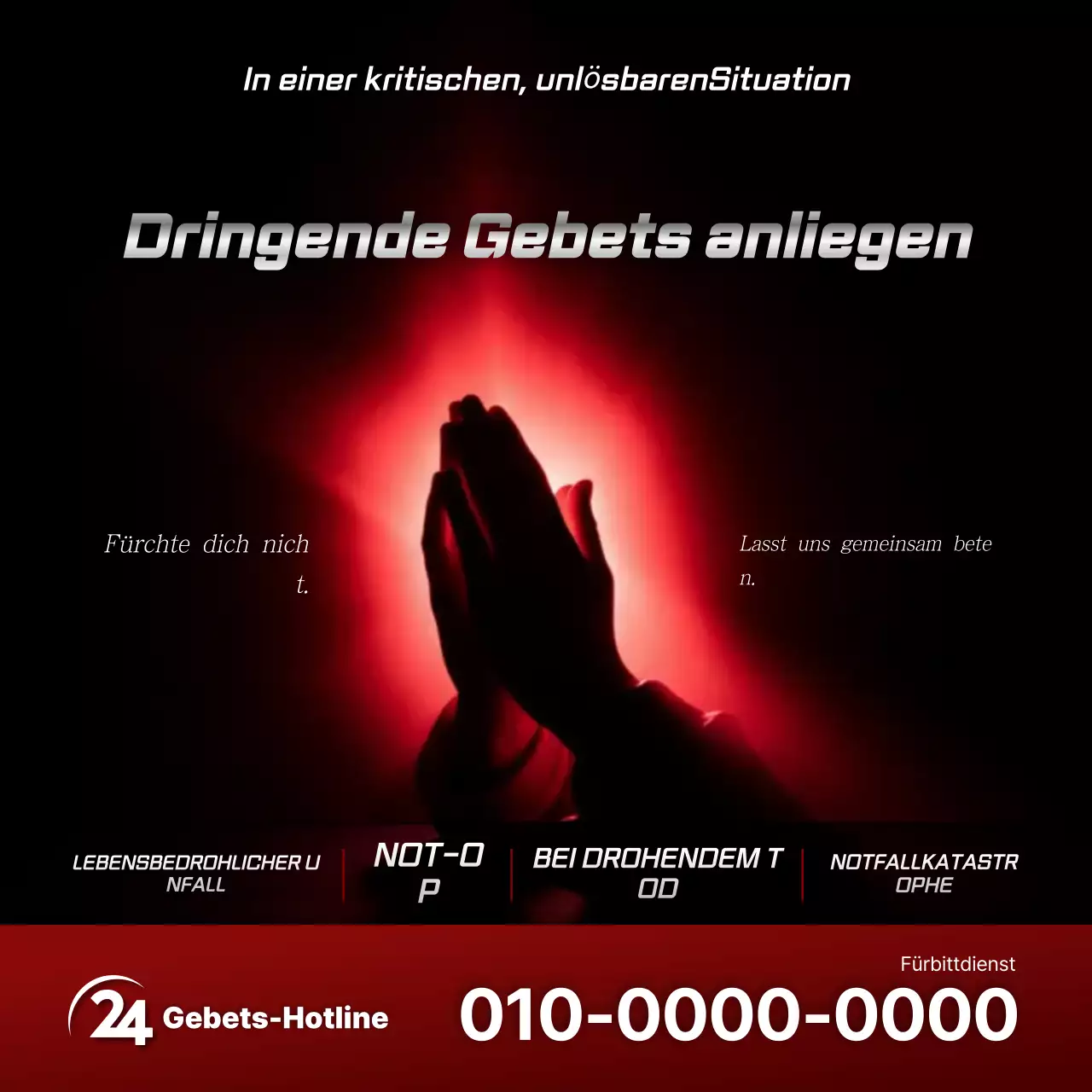 Einfacher Gebetsleitfaden (Rot)