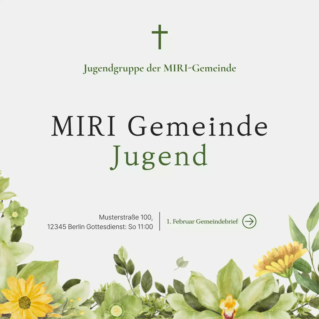 Grünes und sauberes Kirchenblatt