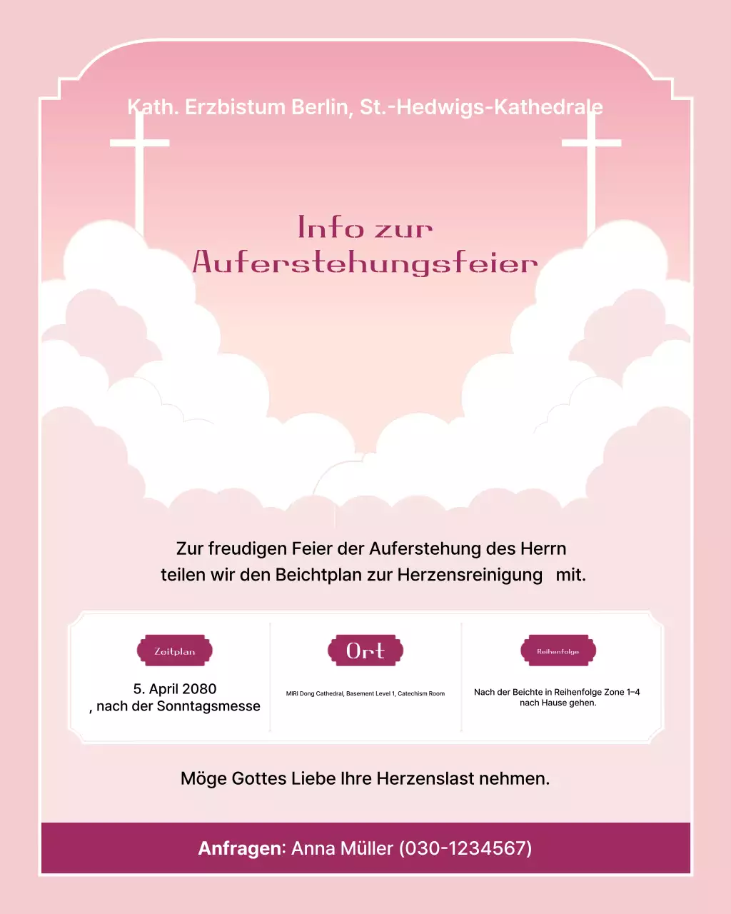 Pinker einfacher Osterleitfaden