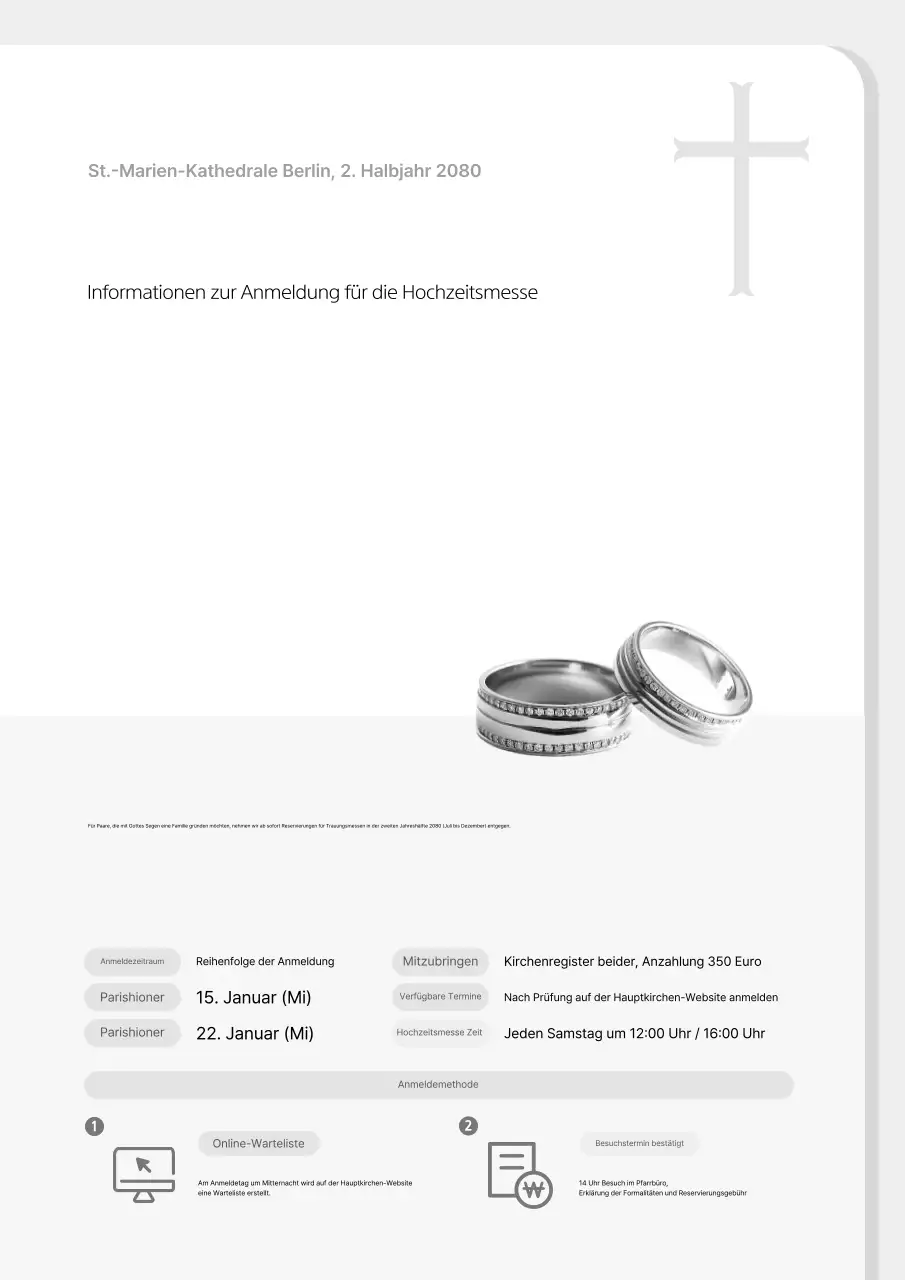 Einfacher Hochzeitsreservierungsleitfaden von Gray