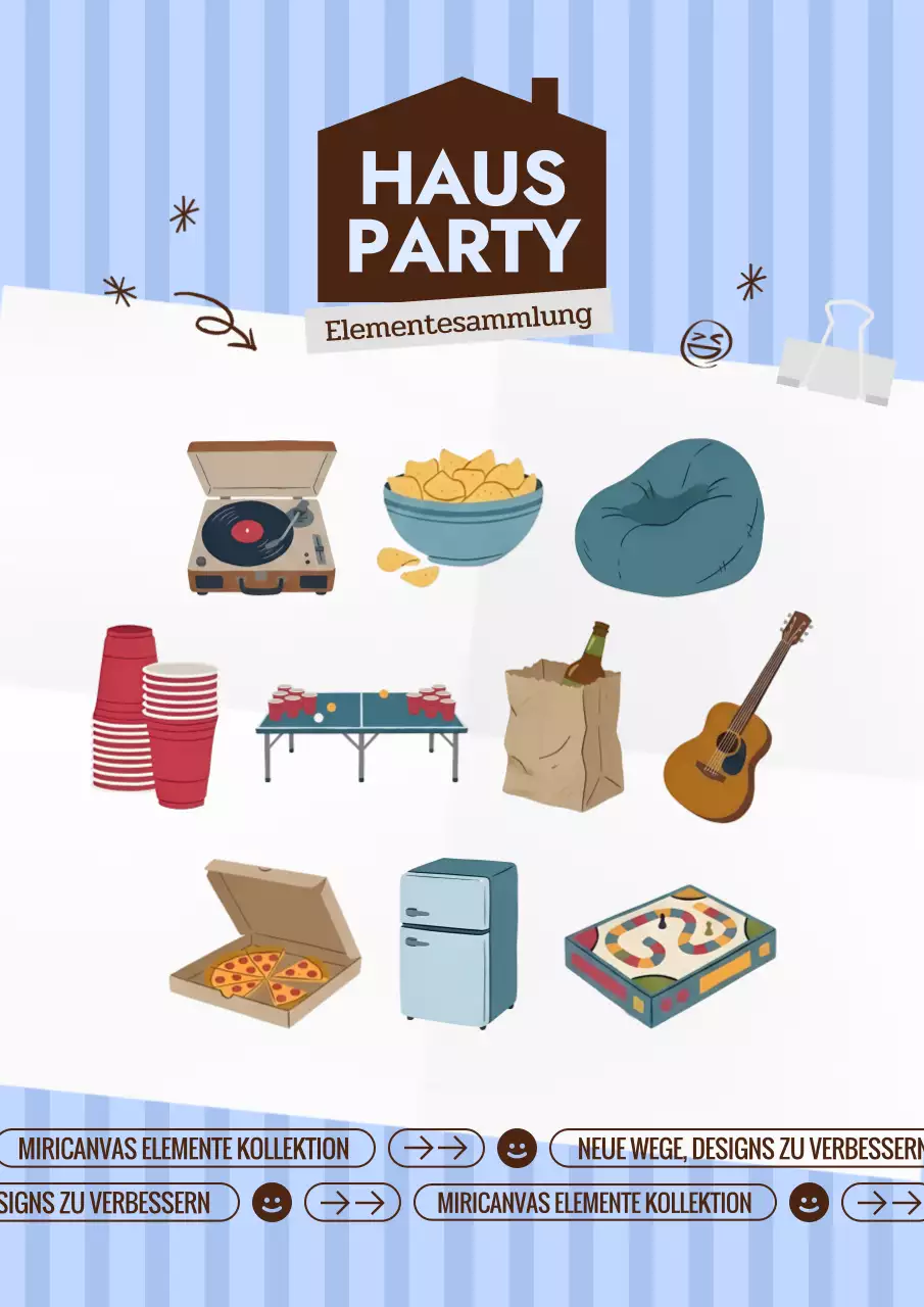 Einladung zur braunen Retro-Party