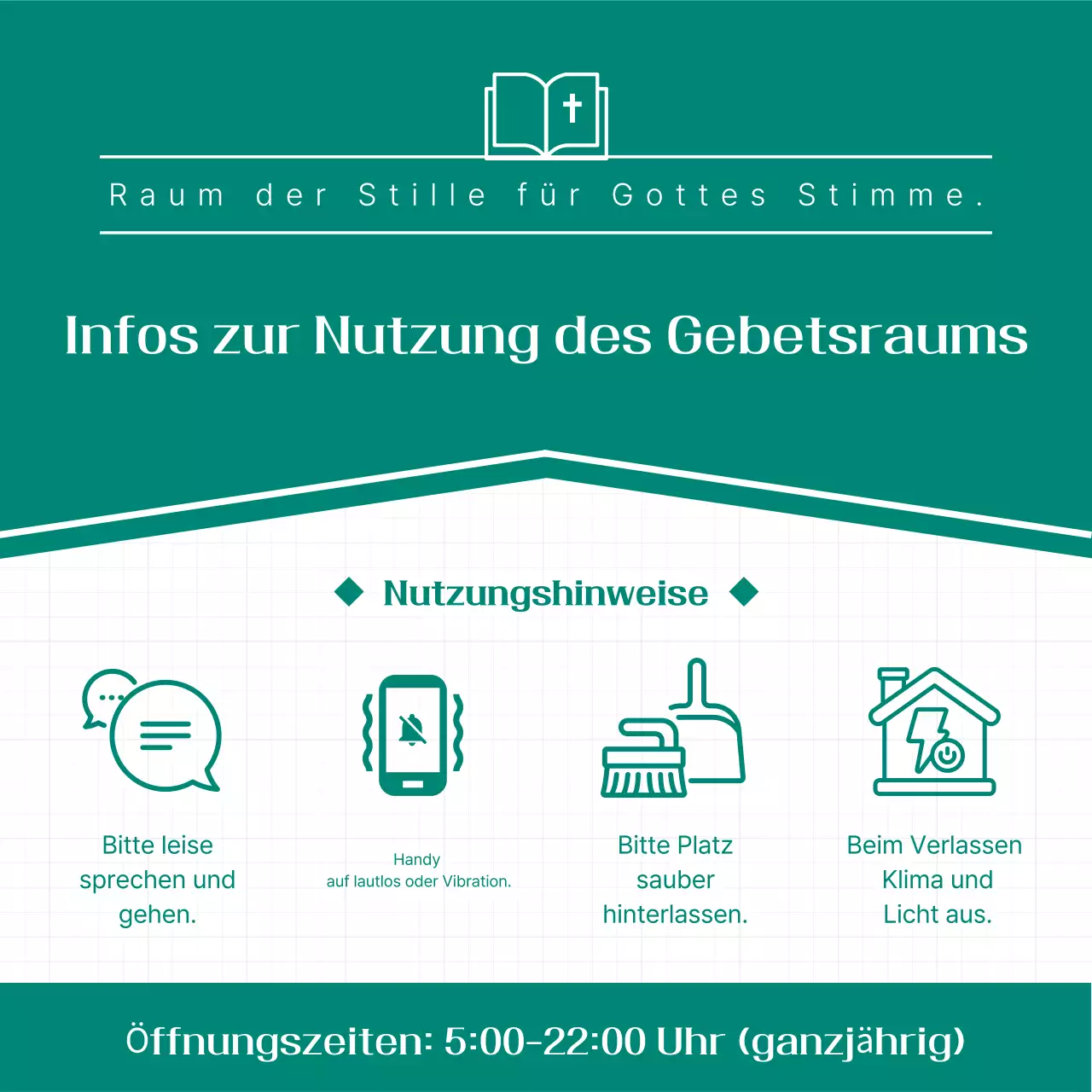 Khaki Einfacher Gebetsraumführer