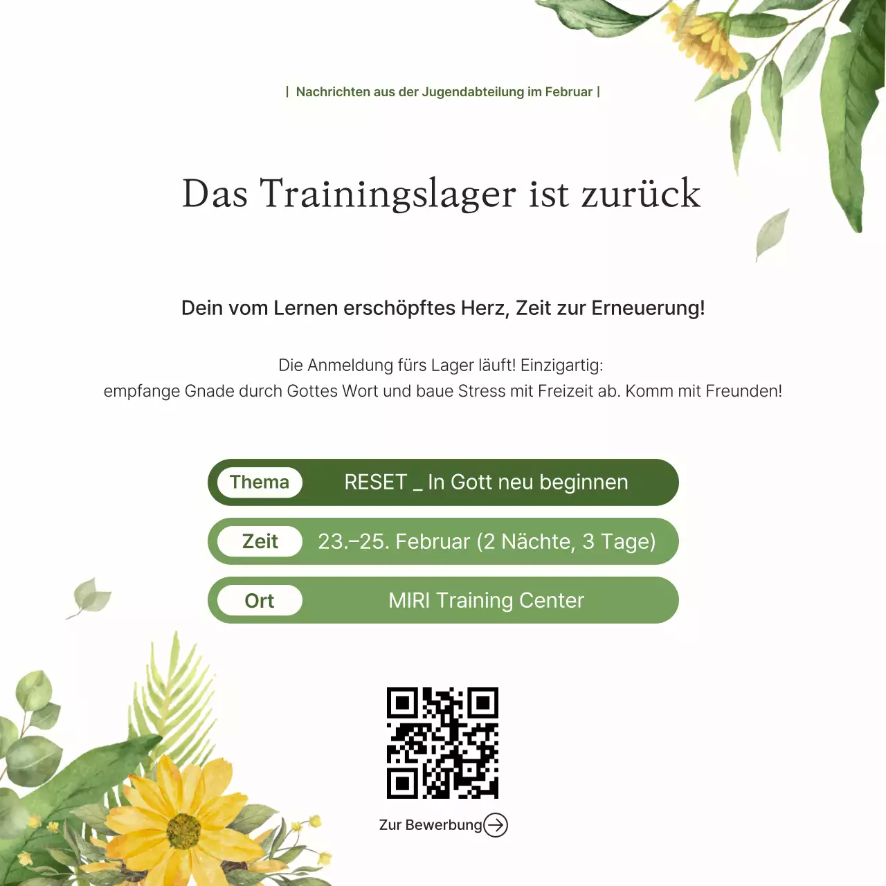 Grünes und sauberes Kirchenblatt